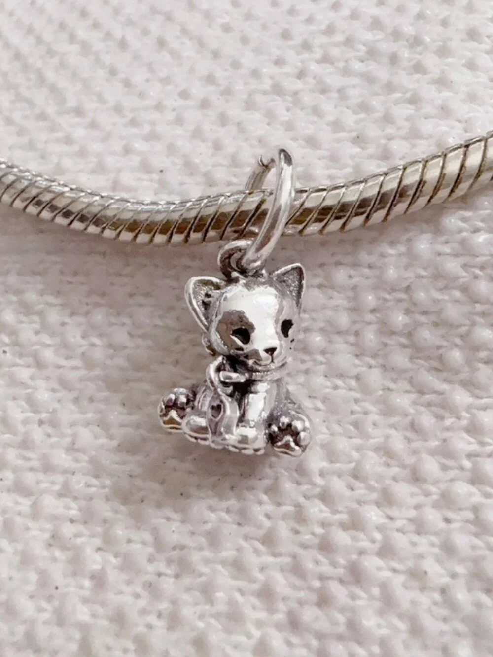 Sweet Cat Charm, Pet Cat Charm, Silver Charm For Pandora Bracelet
